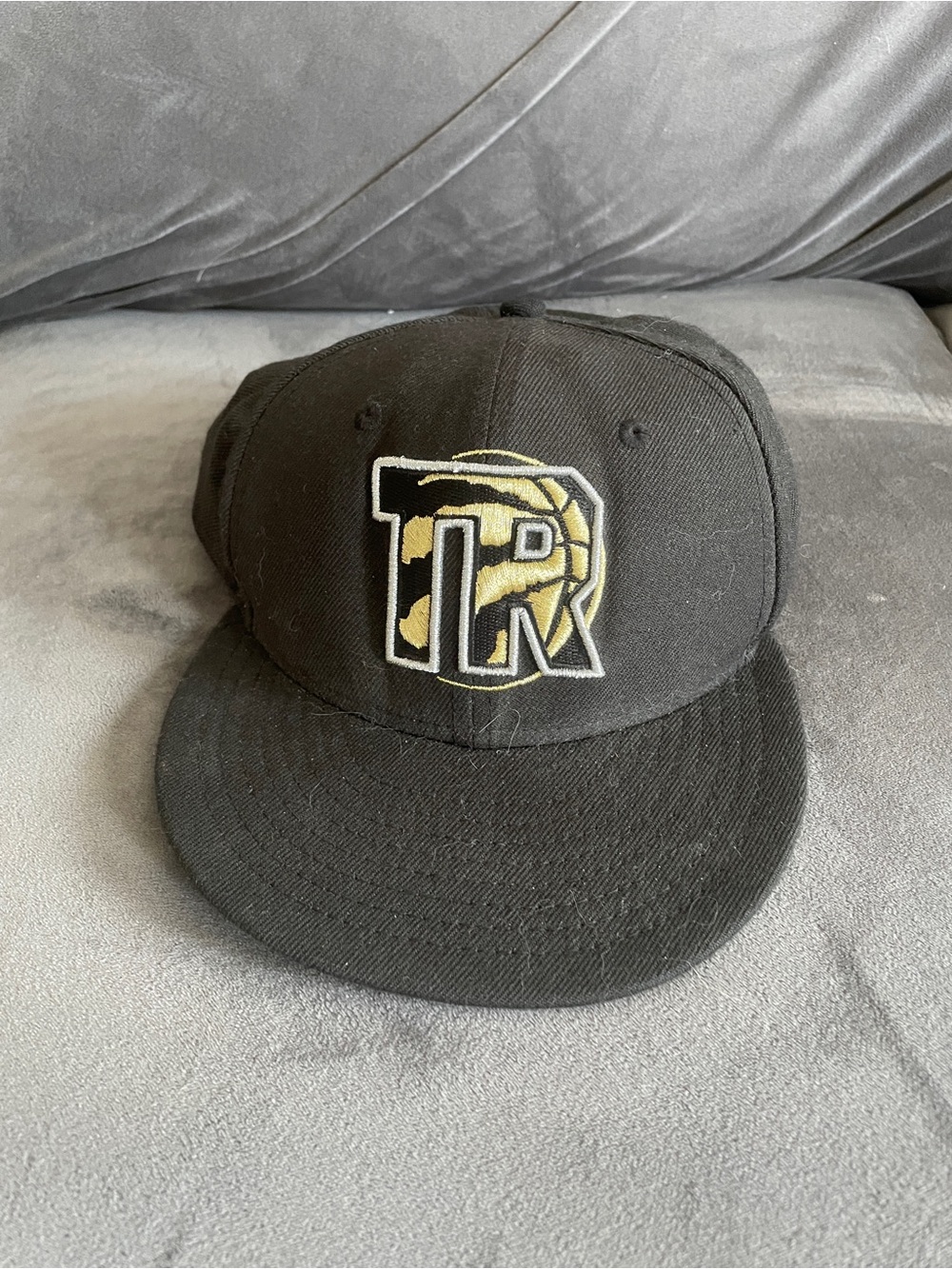 Black Snapback Hat – Toronto Raptors TR Logo Gold Accent Adjustable Cap